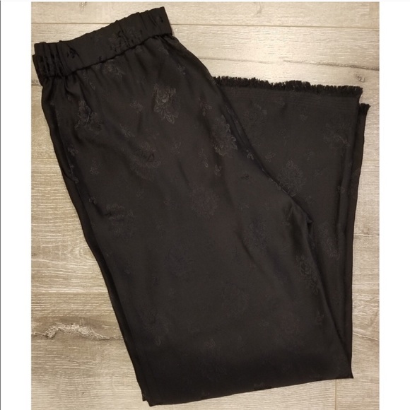 3.1 Phillip Lim silk frayed hem wide leg pants - Picture 2 of 6